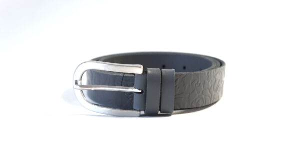 Pilkas odinis moteriškas diržas 3 cm Vilnius Fashion Belts, pagamintas Lietuvoje