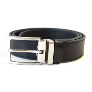 Juodas Lietuviškas odinis vyriškas diržas 3,5 cm Vilnius Fashion Belts