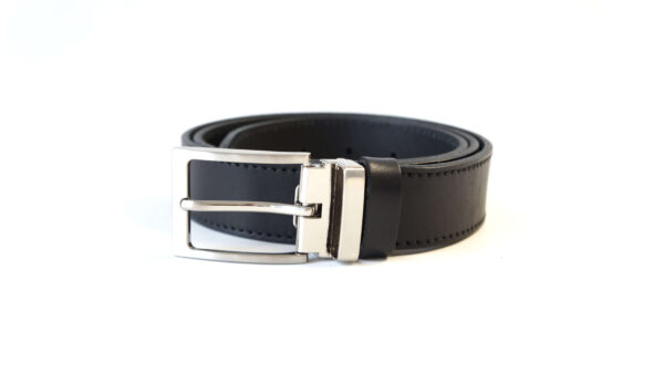Juodas Lietuviškas odinis vyriškas diržas 3,5 cm Vilnius Fashion Belts