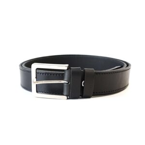 Juodas odinis vyriškas diržas 3,5 cm Vilnius Fashion Belts