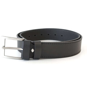 Juodas vyriškas odinis diržas 4 cm Vilnius Fashion Belts