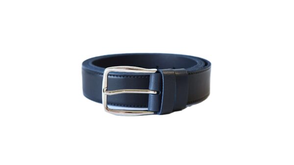 Mėlynas vyriškas odinis diržas 3,5 cm Vilnius Fashion Belts