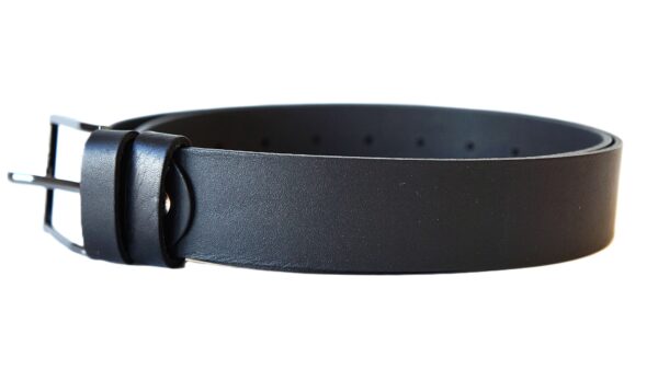 Juodas moteriškas odinis diržas 3,5 cm Vilnius Fashion Belts