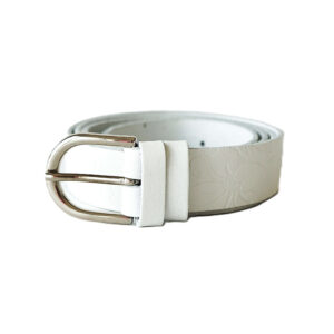 Baltas moteriškas odinis diržas 3 cm Vilnius Fashion Belts
