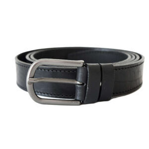 Ilgas juodas vyriškas odinis diržas 3,5 cm Vilnius Fashion Belts