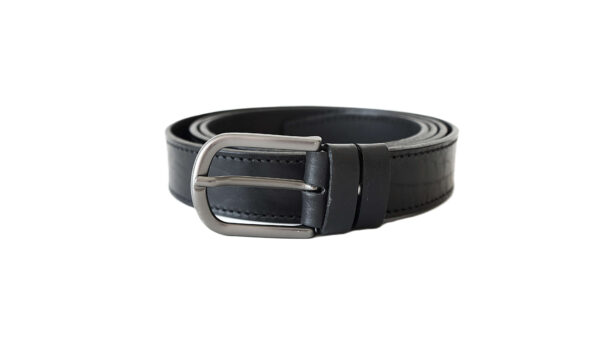 Ilgas juodas vyriškas odinis diržas 3,5 cm Vilnius Fashion Belts