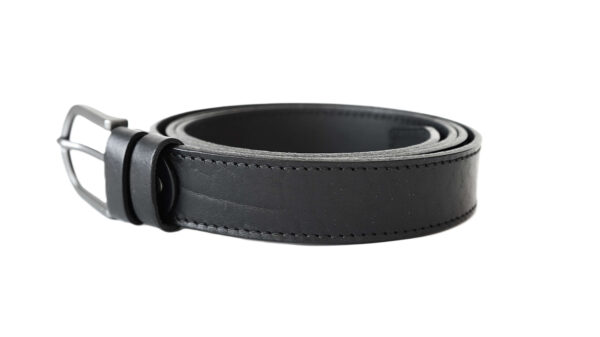 Ilgas juodas vyriškas odinis diržas 3,5 cm Vilnius Fashion Belts