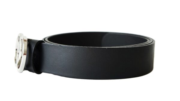 Prabangus juodas moteriškas odinis diržas 4 cm Vilnius Fashion Belts