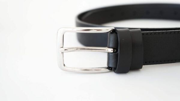 3 cm pločio juodas odinis vyriškas diržas Vilnius Fashion Belts