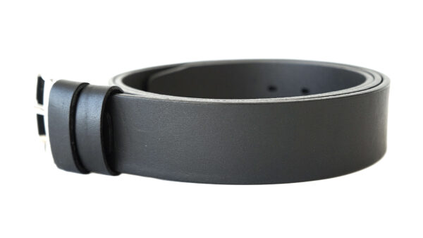 Lietuviškas juodas odinis vyriškas diržas 4 cm prie džinsų Vilnius Fashion Belts