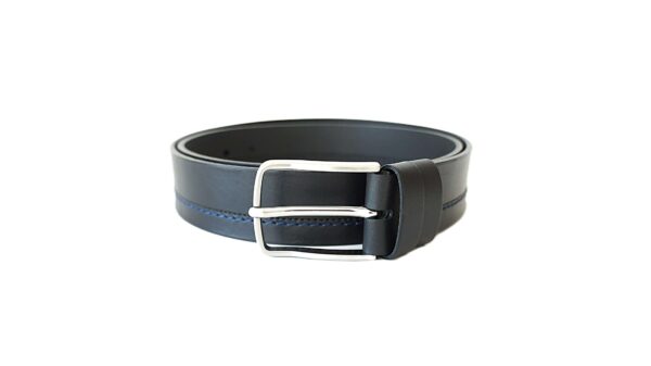 Lietuviškas juodas odinis vyriškas diržas 4 cm prie džinsų Vilnius Fashion Belts