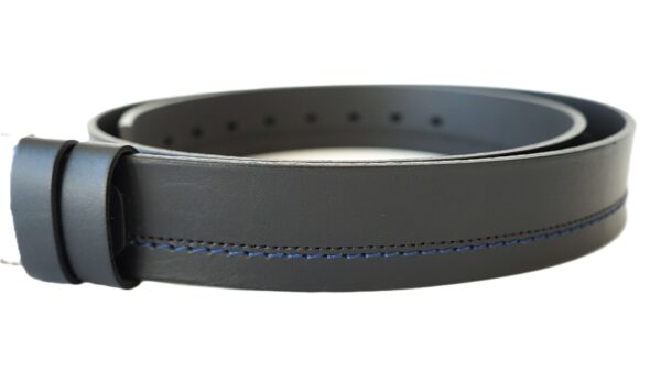 Lietuviškas juodas odinis vyriškas diržas 4 cm prie džinsų Vilnius Fashion Belts