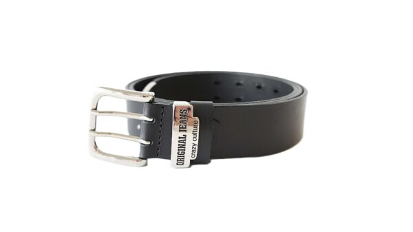 Juodas odinis vyriškas diržas prie džinsų 4 cm Vilnius Fashion Belts