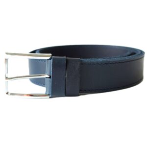 Mėlynas odinis vyriškas diržas 4 cm Vilnius Fashion Belts
