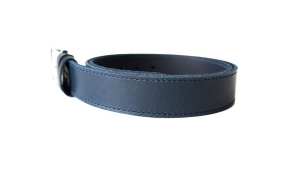 Mėlynas odinis vyriškas diržas 4 cm Vilnius Fashion Belts