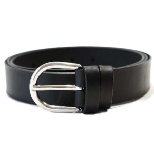 Lietuviškas juodas odinis moteriškas diržas 3 cm Vilnius Fashion Belts