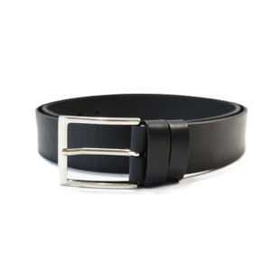 Lietuviškas juodas odinis vyriškas diržas 3,5 cm Vilnius Fashion Belts