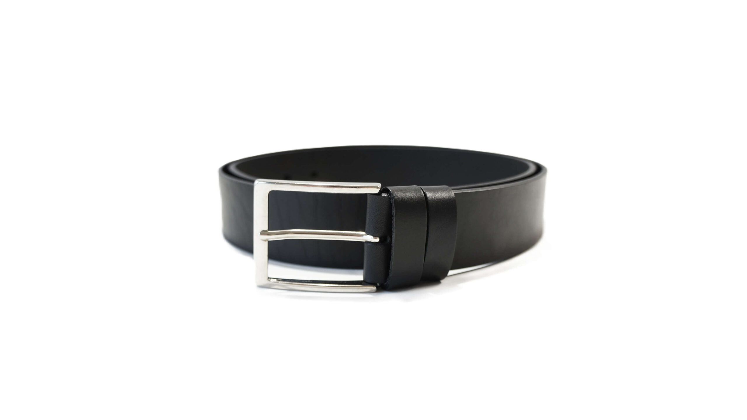 Lietuviškas juodas odinis vyriškas diržas 3,5 cm Vilnius Fashion Belts