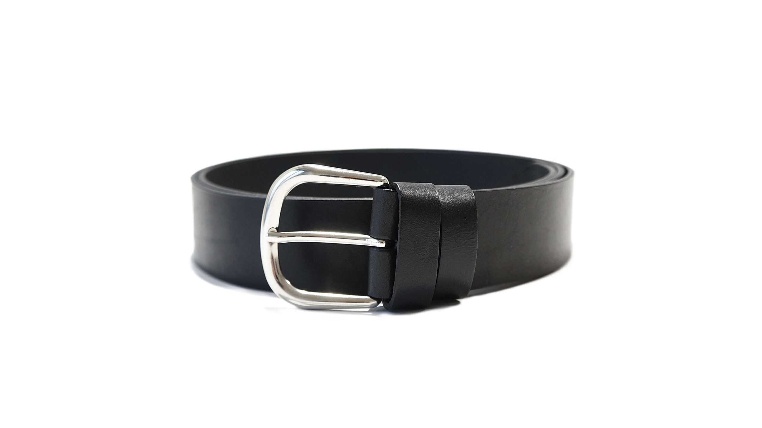 Platus juodas odinis diržas moterims 4 cm Vilnius Fashion Belts