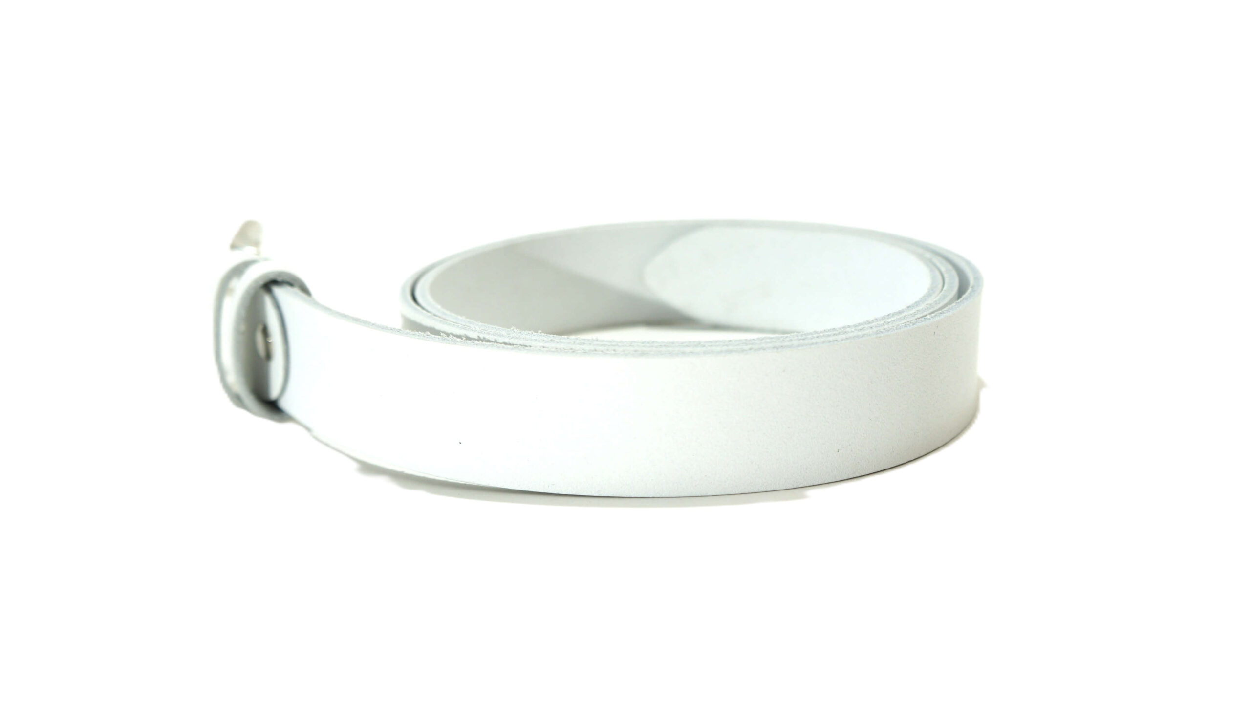 Baltas odinis diržas moterims 3 cm Vilnius Fashion Belts