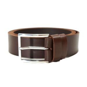 Platus rudas odinis diržas 4 cm Vilnius Fashion Belts