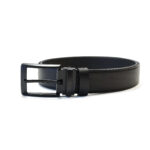 Juodas vyriškas odinis diržas su juoda sagtimi 3,5 cm Vilnius Fashion Belts