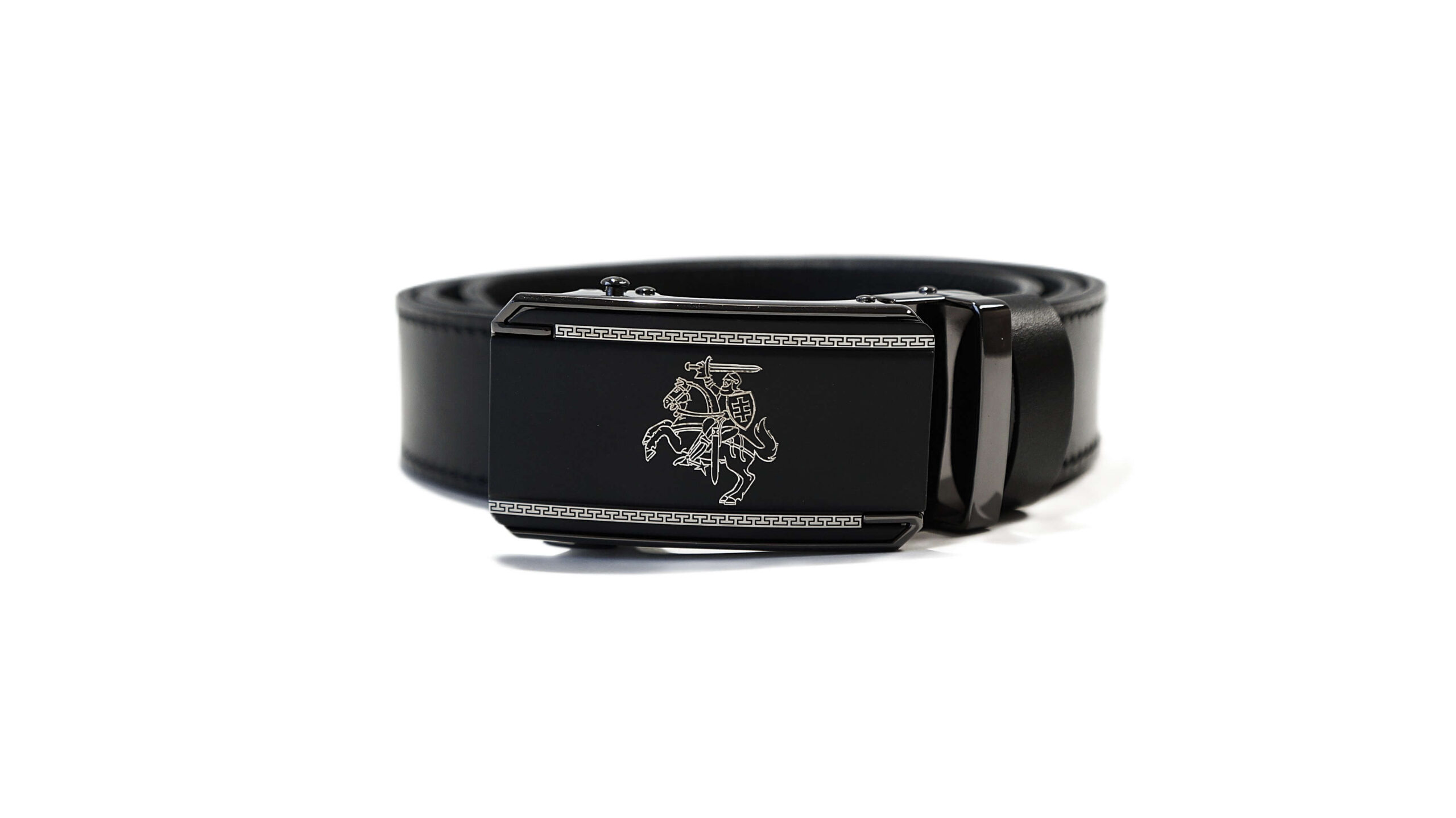 Lietuviškas odinis vyriškas diržas su Vyčiu