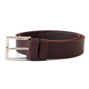 Rudas lietuviškas odinis diržas 3,5 cm Vilnius Fashion Belts