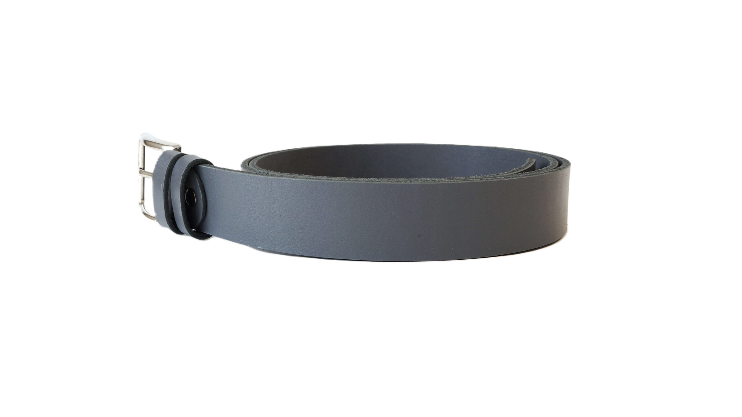 Pilkas odinis diržas 3,5 cm Vilnius Fashion Belts