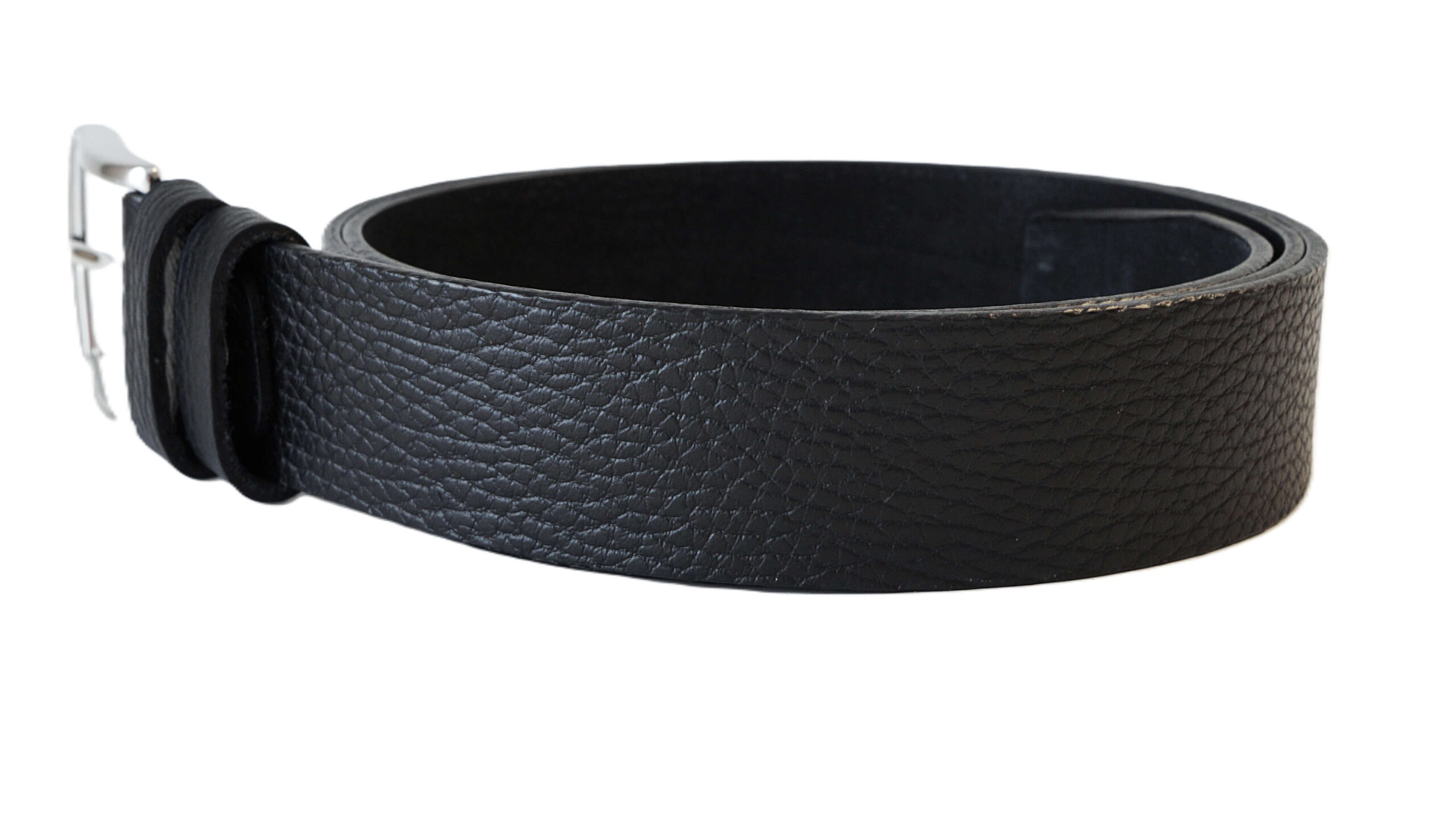 Minkštos odos juodas vyriškas odinis diržas 3,5 cm