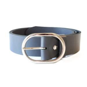 Platus pilkas moteriškas odinis diržas 4cm Vilnius Fashion Belts