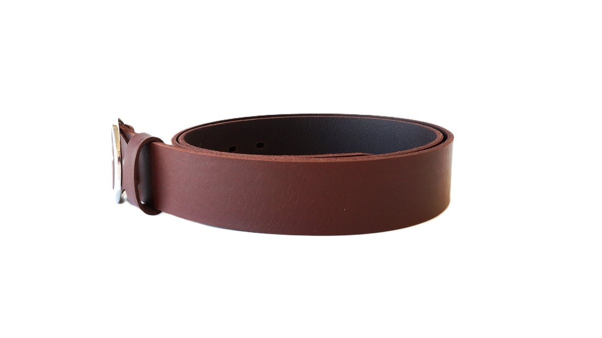 Platus rudas moteriškas odinis diržas 4cm Vilnius Fashion Belts