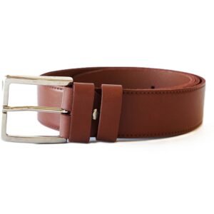 Šviesiai rudas vyriškas odinis diržas 4cm Vilnius Fashion Belts