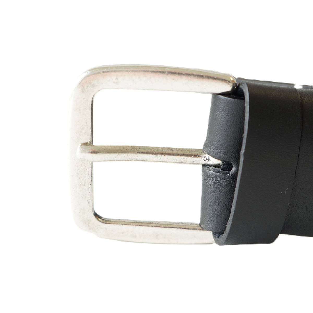 Juodas odinis moteri6kas diržas 4 cm Vilnius Fashion Belts - sagtis