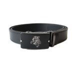 Lietuviškas vyriškas odinis diržas su sagtyje išgraviruotu Vyčiu - Vilnius Fashion Belts