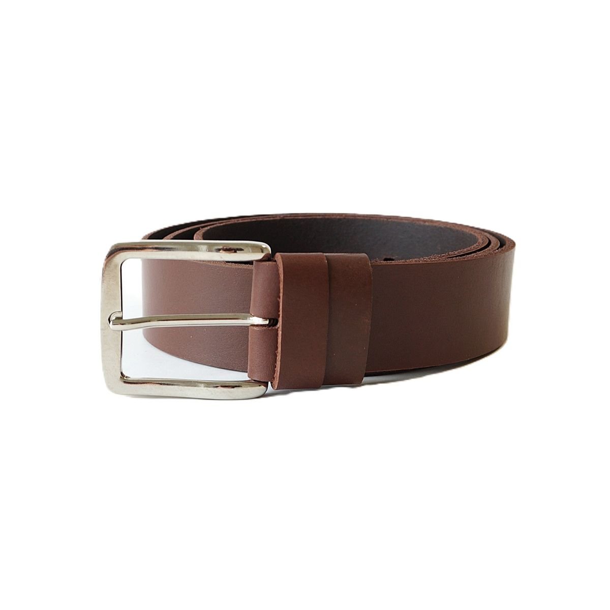 Tamsiai rudas odinis vyriškas diržas 4cm - Vilnius Fashion Belts