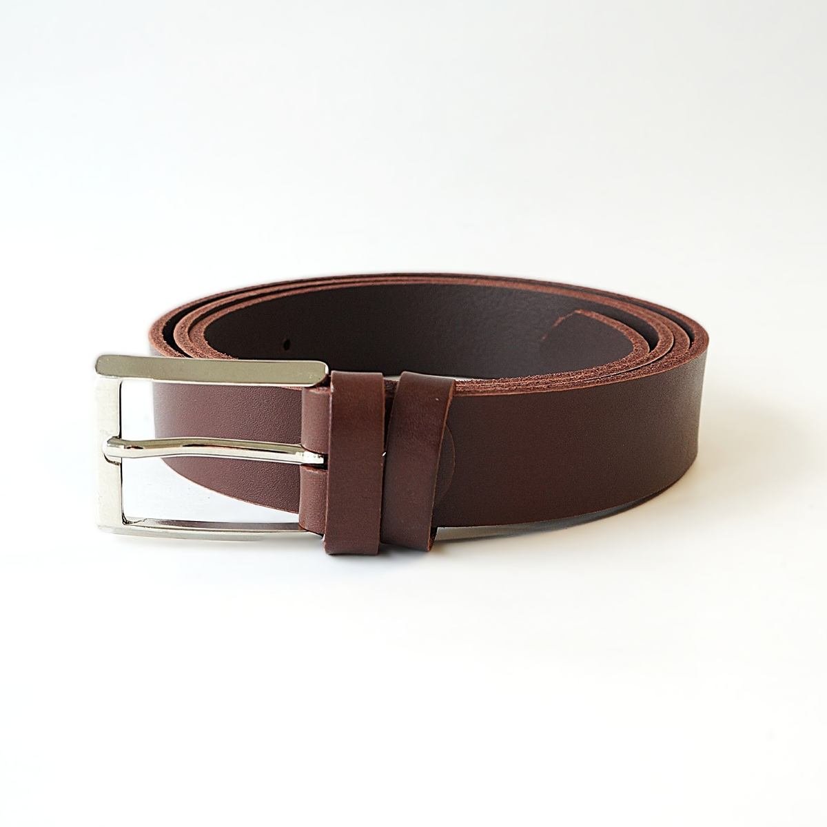 Tamsiai rudas moteriškas odinis diržas 3cm Vilnius Fashion Belts