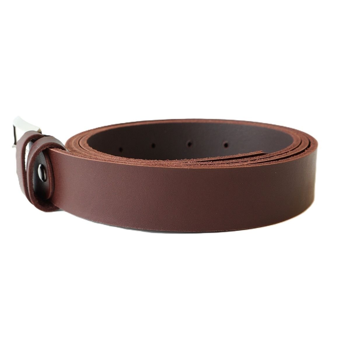 Tamsiai rudas moteriškas odinis diržas 3cm Vilnius Fashion Belts - odos tekstūra