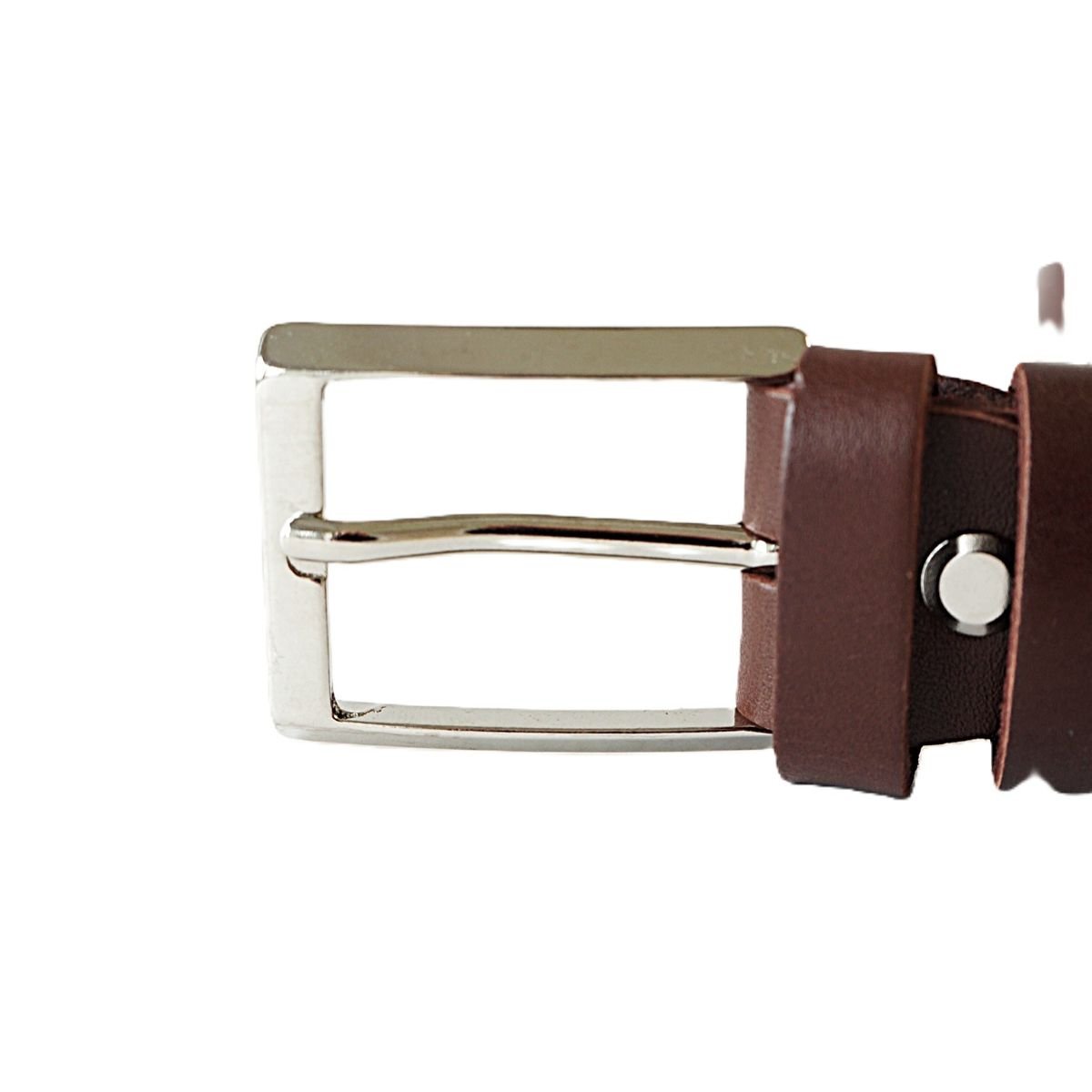 Tamsiai rudas moteriškas odinis diržas 3cm Vilnius Fashion Belts - sagtis