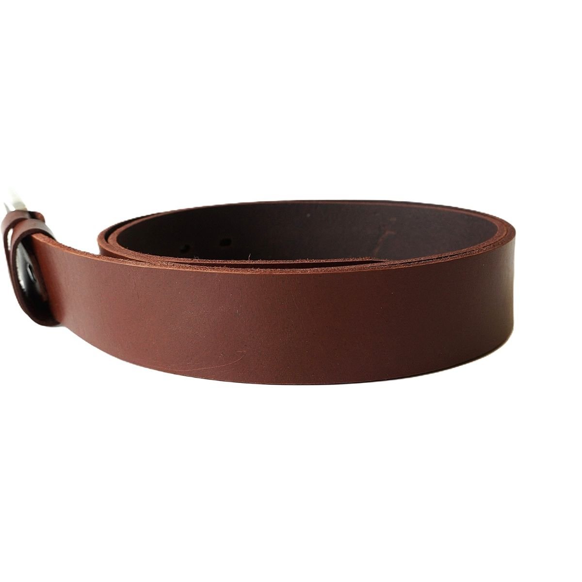 Platus rudas odinis moteriškas diržas su apvalia sagtimi 4 cm - Vilnius Fashion Belts - odos tekstūra