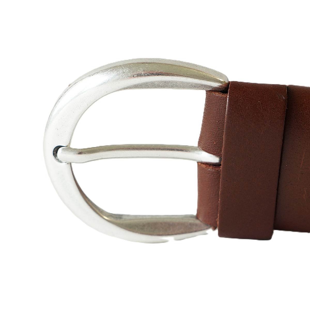 Platus rudas odinis moteriškas diržas su apvalia sagtimi 4 cm - Vilnius Fashion Belts - sagtis