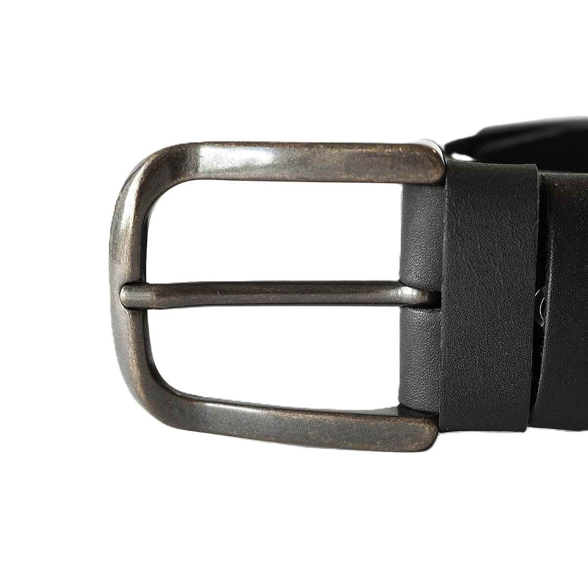 Ypač ilgas juodas odinis vyriškas diržas 4 cm, ilgis iki 200 cm - Vilnius Fashion Belts - sagtis