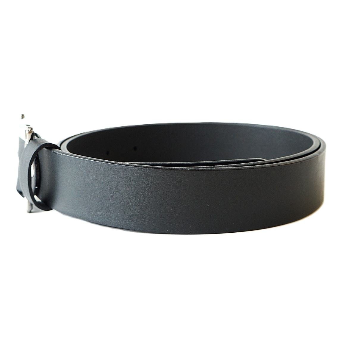 Stilingas juodas odinis diržas moterims su išskirtine stačiakampe sagtimi 3,5cm - Vilnius Fashion Belts - odos tekstūra