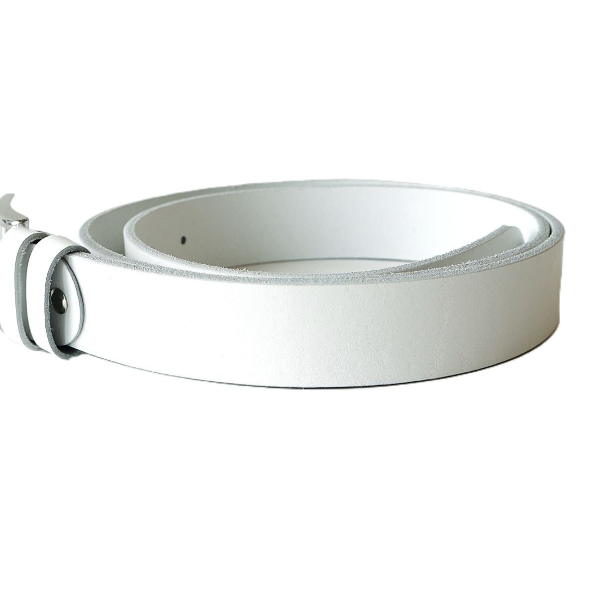 Stilingas baltas odinis vyriškas ir moteriškas diržas (unisex) 3,5 cm - Vilnius Fashion Belts - odos tekstūra