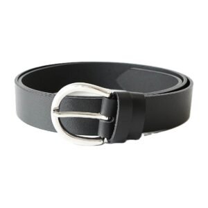 Stilingas juodas odinis moteriškas diržas 3 cm - Vilnius Fashion Belts