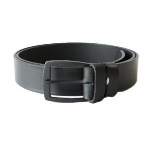 Stilingas juodas odinis moteriškas diržas su juoda sagtimi - Vilnius Fashion Belts