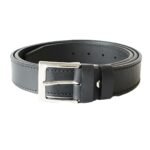 Klasikinis juodas odinis vyriškas diržas 3,5 cm - Vilnius Fashion Belts