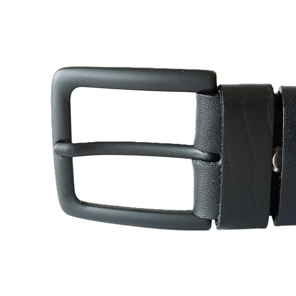 Juodas odinis vyriškas diržas su raštu ir juoda sagtimi 4 cm - Vilnius Fashion Belts - sagtis