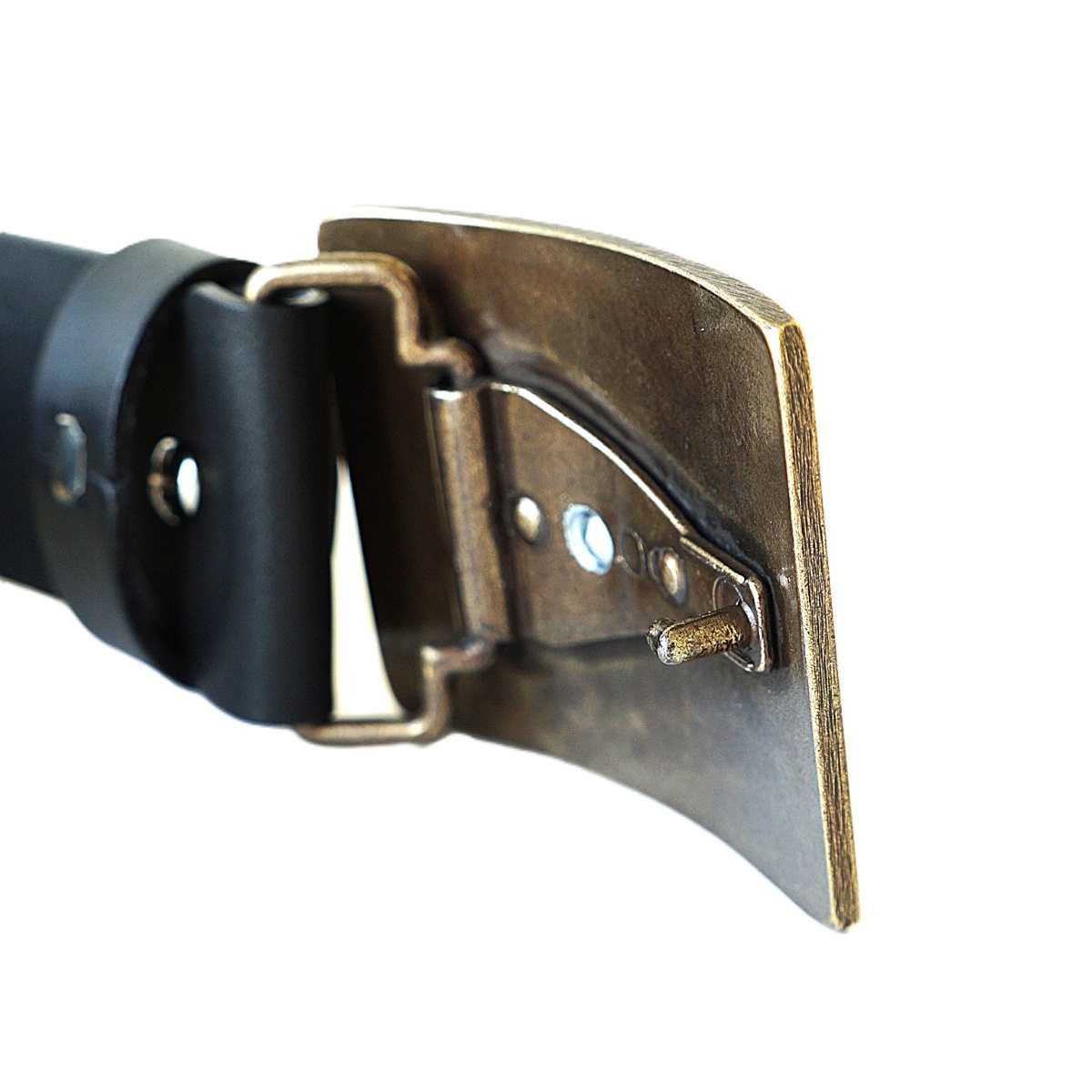 Lietuviškas odinis vyriškas diržas su Vyčio simbolika sagtyje - Vilnius Fashion Belts - sagtis 2