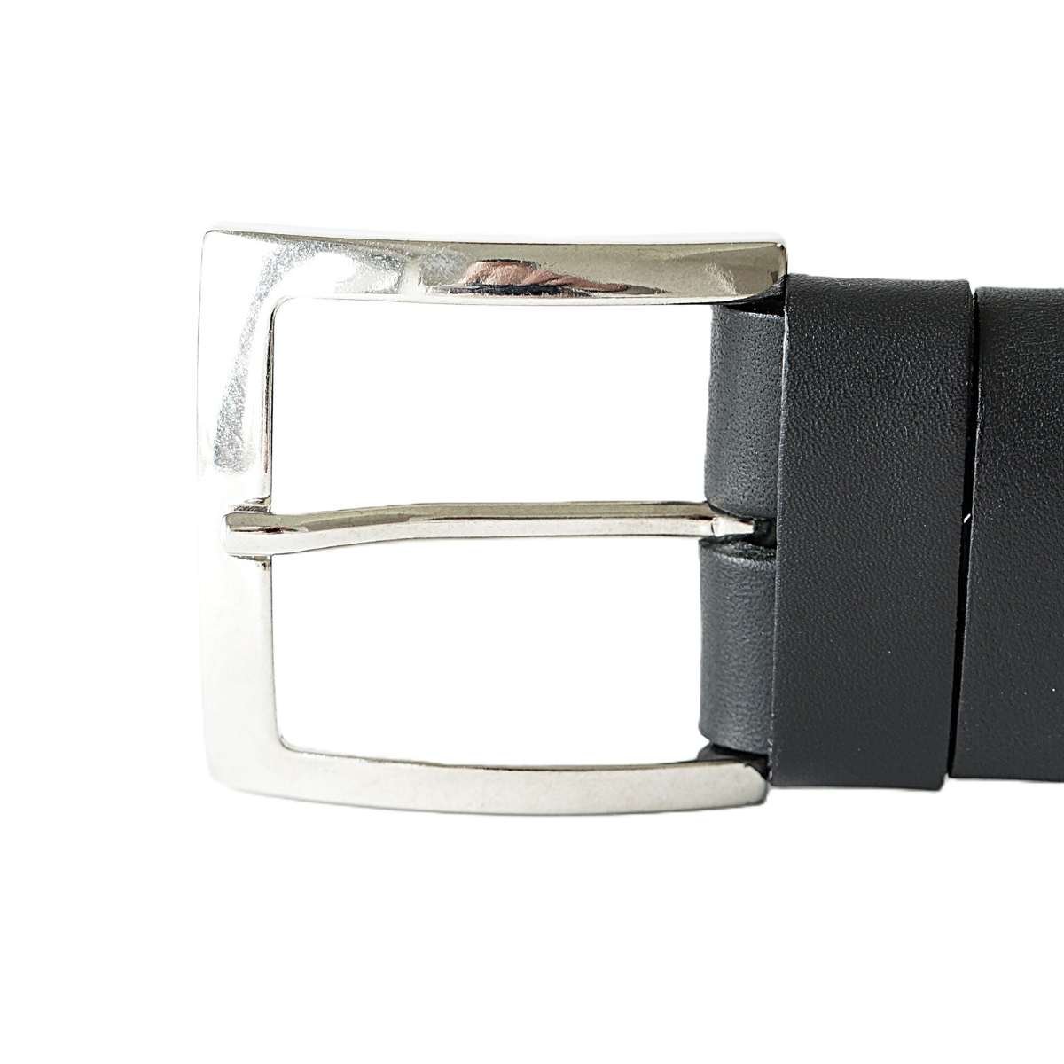 Juodas odinis vyriškas diržas prie džinsų su raštu 4 cm - Vilnius Fashion Belts - sagtis